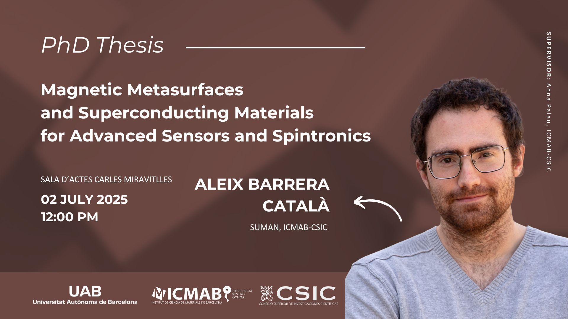 Aleix Barrera has defended his PhD Thesis on 2nd July, Congratulations Dr. Barrera!